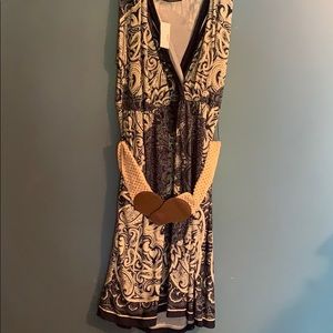 Sleeveless Navy Plus Size Dress